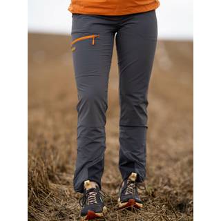 Cecilie Mtn Softshell Pant W Solid Dark Grey/Cloudberry Yellow (L)