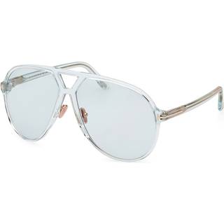 TOM FORD Mand FT1061 BERTRAND 84V Solbriller Acetat Lyseblå Blå Pilot Normal