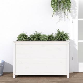 højbed 119,5x40x78 cm massivt fyrretræ hvid