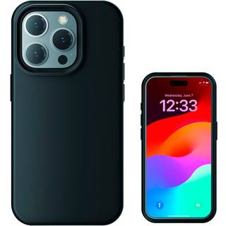 iPhone 15 Pro 4Smarts Liquid Silikone Cupertino Bagside Cover - MagSafe Kompatibel - Sort