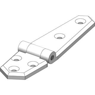 Lugehængsel TruDesign, 134 x 35 mm, komposit, hvid