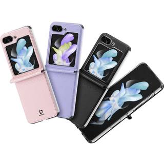 Samsung Galaxy Z Flip5 - Dux Ducis Bril læder cover - Sort