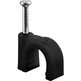Kabelsøm rund 9mm - 100 stk - Sort