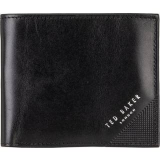 Ted Baker Ted Baker Black Prugs Embossed Corner Leather Bifold Wallet