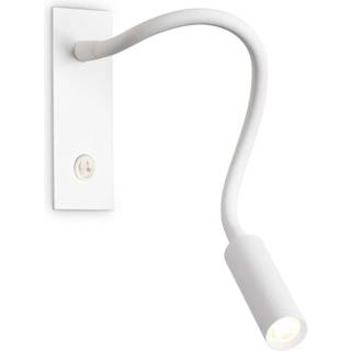 Ideallux LED væglampe IO, Hvid/opal, Soveværelse, Aluminium, Moderne