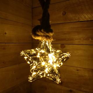 Kaemingk Mikro LED-stjerne med snor varmhvid [9480254]