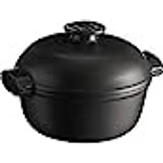 Keramisk Cocotte kogegryde, 22,5 cm/2L, &#34;Delight&#34;, Slate - Emile Henry