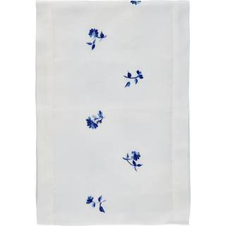 Blå blomst bordløber (30 x 175cm)