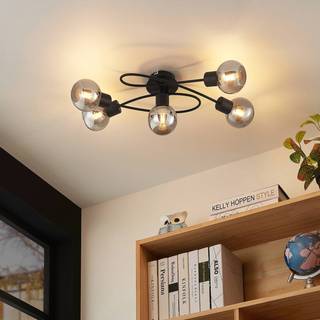 Lindby - Elaina 5 Loftlampe Black/Smoke