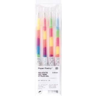 Paper Poetry Gelstifte Regenbogen neon 0,8mm 4 Stück - Multicolored