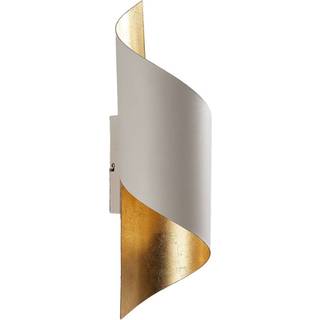 Lindby væglampe Vanni, hvid/guld, metal, højde 52 cm