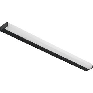 Lindby LED-væglampe til badeværelset Ulisan, 89 cm, sort, kantet