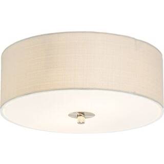 Rustik loftslampe hvid/creme 30 cm - Drum Jute