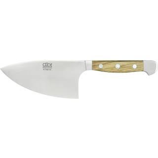 Güde Alpha Olive Kräutermesser Shark 14 cm - CVM-Messerstahl - Griffschalen Olivenholz - Braun,Silber