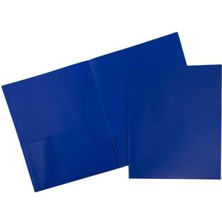 Jampapir Plastik 2 Pocket Pop -mapper - Holdbare skolemapper - Bl? - 6/pakke