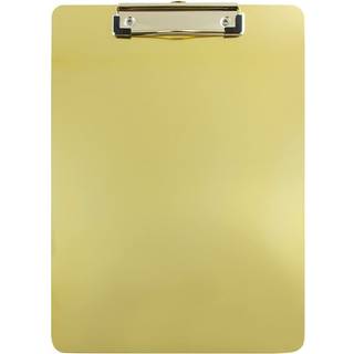 Jampapiraluminium Clipboards med lavprofil metalklip - bogstavst?rrelse (9 x 12,5) - Guld - Clip Board solgt individuelt