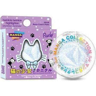 Rude Cosmetics Manga Collection Twinkle Twinkle Highlighter Professionel highlight presset pudder Skygge Neko-Chan&#39;s Paws 4 g - 4 g
