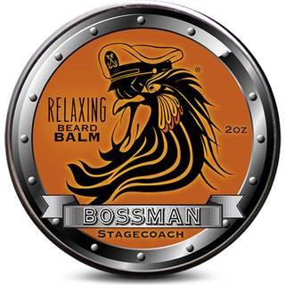 Bossman afslappende skægbalsam - skæg tamer relaxer tykkemidler og blødgøringscreme - skægplejeprodukt - lavet i USA (stagecoach duft)