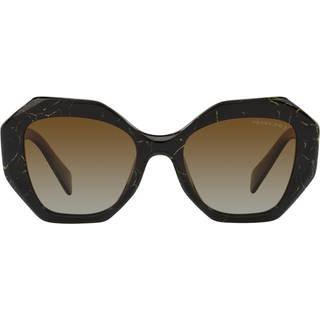 Prada PR 16WS Asian Fit Polarized 19D6E1 53 Solbriller Kvinder Black - Black Yellow Marble - 53mm