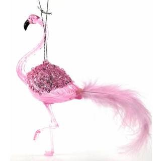 Pink flamingo ornament