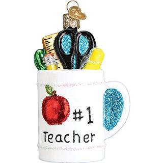 Old World Christmas 32318 Gaver Glass bl?st ornamenter bedste l?rer krus 3,75 x 2,25 x 1,75