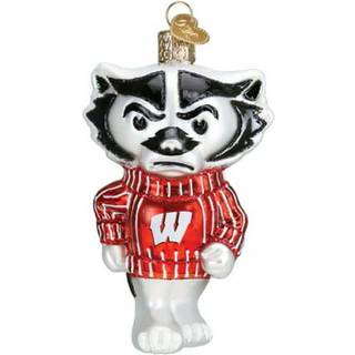 Old World Christmas Wisconsin Bucky Glass bl?st ornament til juletr?