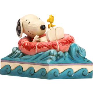 Enesco Peanuts af Jim Shore Snoopy og Woodstock i Floatie figur 4 tommer flerfarvet
