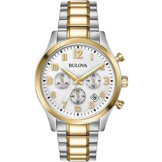 Bulova 98B330 Classic Hvid/Gul guldtonet stål Ø41 mm