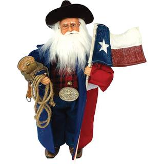 Julemandens værksted 15 """" Texas Cowboy Santa Red