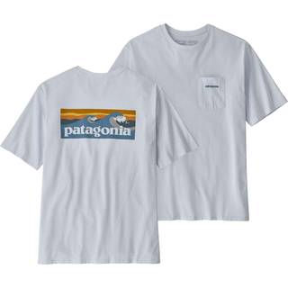 Patagonia Boardshort Logo Pocket Responsibili-Tee T-shirt Herrer størrelse XXL farve grå