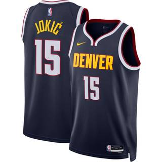 Denver Nuggets Icon Edition 2022/23 Nike Dri-FIT NBA Swingman-trøje til mænd - blå - 3XL