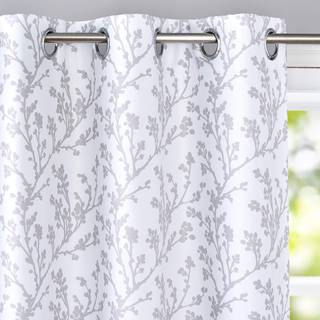 Driftaway Blomstergardiner til sovev?relse 84 tommer lang stue Vandfarve Foret blackout gardiner Termisk isoleret Grommet til vindue 2 paneler