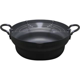 Takumi Mgte24 Tempura Pot med niveau 9,4 tommer (24 cm) Induktionskompatibel magmaplade lavet i Japan
