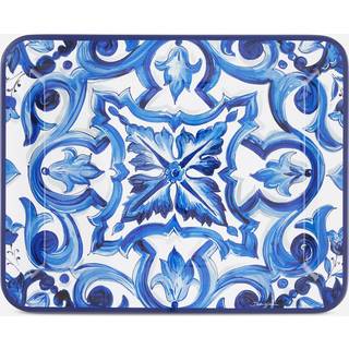 Dolce&Gabbana Casa Serving And Trays - 'Blu Mediterraneo' tray, medium in blue 100% Wood