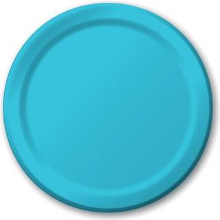 Kreativ konvertering af Bermuda Blue Plain Banquet Paper-plader-24pc / 10 """" (10.25 """") (24 Pack)