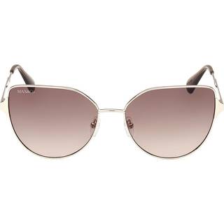 MAX&Co Kvinde MO0082 32F Solbriller Metal Guld Brun Cat Eye Normal Skygge