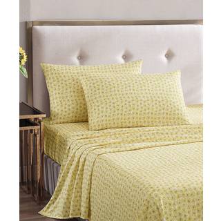 Betsey Johnson - Queen Sheet Set Soft & Lightweight Bedding Fade & Wrinkle Resistant (Sunflower Field Yellow Queen)
