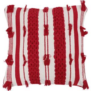 20 """" X 20 """" R?d/hvid stribe bomuldspude