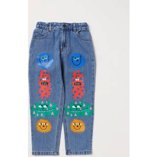 Stella McCartney Kids Printed straight jeans - blue - Y 10