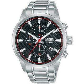 Lorus Sports Quartz Black Dial Stainless Steel Bracelet Men's Watch RM327HX9