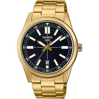 Casio MTP-VD02G-1EUDF Classic Sort/Gul guldtonet stål Ø41 mm