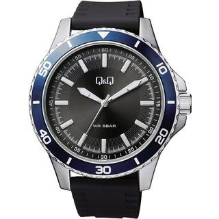 Mænds Q&Q QB24J302Y Sort Ur - 48 mm