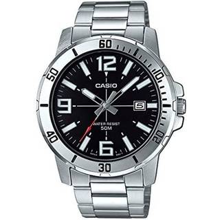 Herre Casio Collection Sort Sølv Ur (Ø 45 mm)