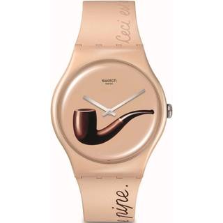 Swatch Art Journey La Trahison Des Images By Rene Magritte Silicon Strap Unisex Watch SO29Z124