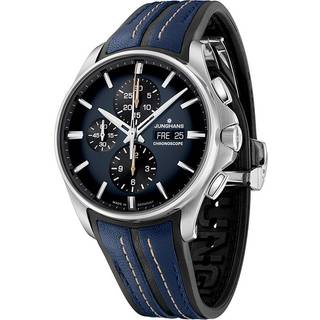 Junghans 27/4227.00 Meister Chronoscope Herrenuhr Automatik Schwarz/Blau