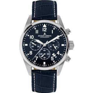Jacques Lemans Chrono 42-2B - Herre - 42 mm - Analog - Quartz - Mineralglas