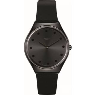 Dark Spark Skin Irony Black Dial Black Leather Strap Ladies Watch SYXB106