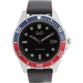 Mænds Q&Q A172J342Y Sort Ur (Ø 43 mm)
