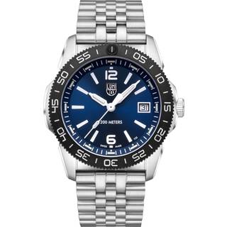 Luminox Pacific Diver Ripple Collection Quartz Blue Dial Stainless Steel Strap Unisex Watch XS.3123M.SET