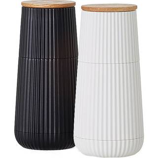 Adhoc MP150 Scape salt og peberm?lle sat i lettelse design sort og hvidt med ceracut keramisk slibemaskine